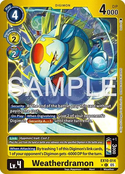 Weatherdramon [Ex10-014] (Limited Foil) [Sinister Order] 1
