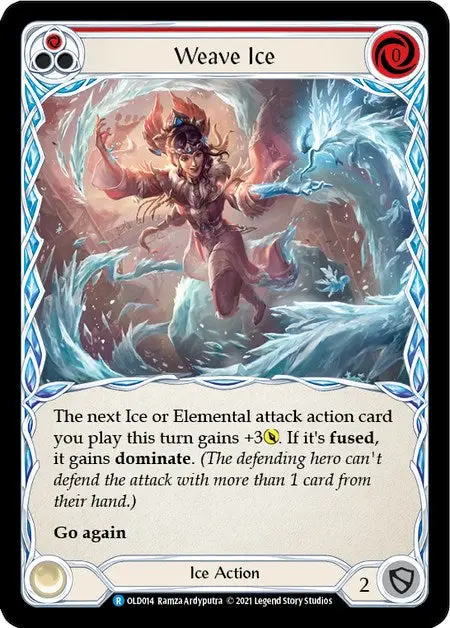 Weave Ice (Red) [Old014] (Tales Of Aria Oldhim Blitz Deck)  1St Edition Normal 1