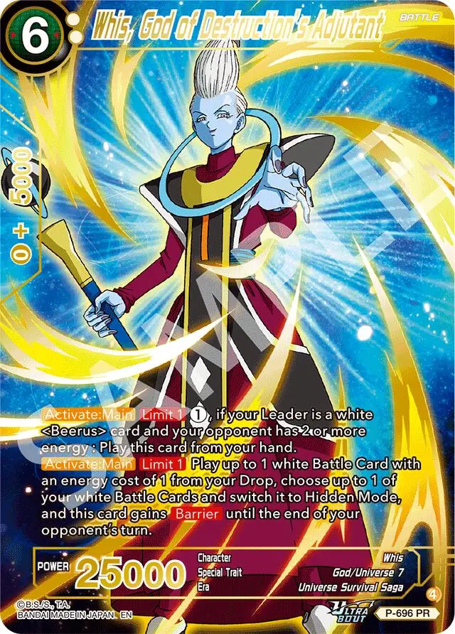 Whis, God Of Destruction's Adjutant (Gold Stamped) (P-696) [Promotion Cards] 1