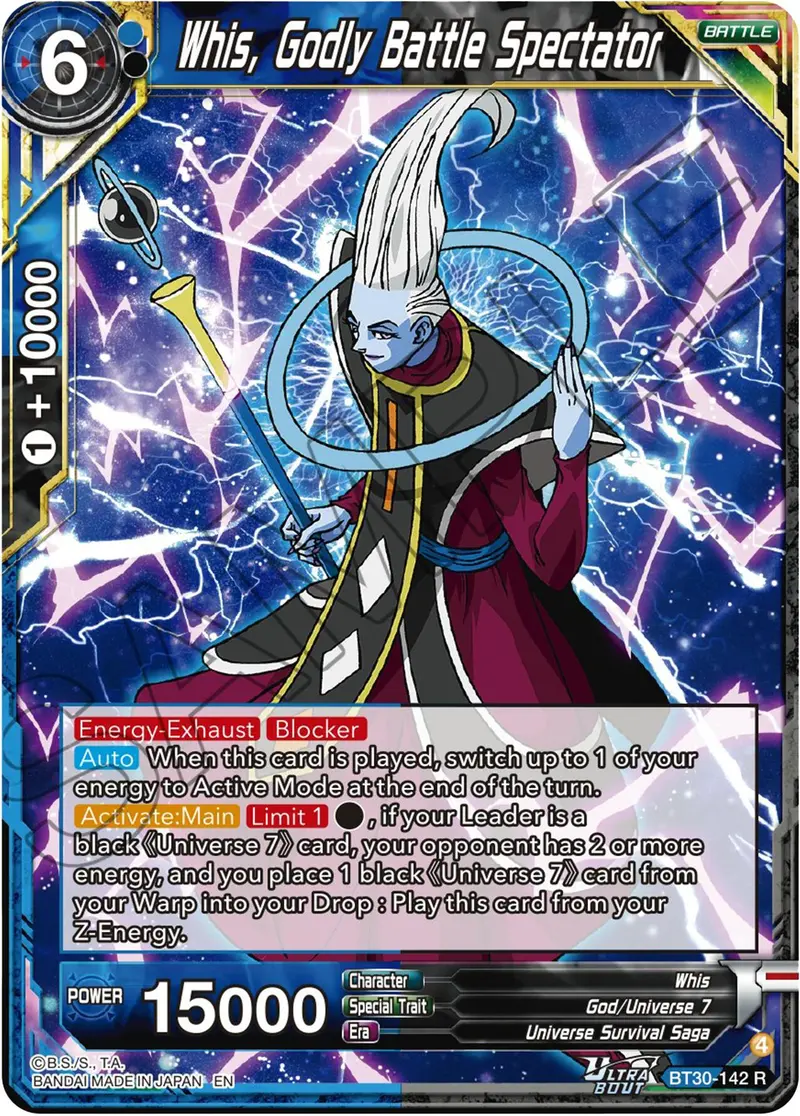 Whis, Godly Battle Spectator (Bt30-142) [Three Glorious Fighters] 1
