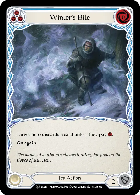 Winter's Bite (Blue) [U-Ele171] Unlimited Rainbow Foil 1