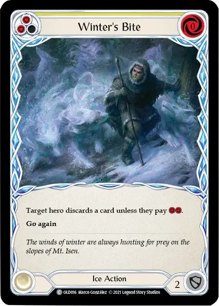 Winter's Bite (Yellow) [Old016] (Tales Of Aria Oldhim Blitz Deck)  1St Edition Normal 1