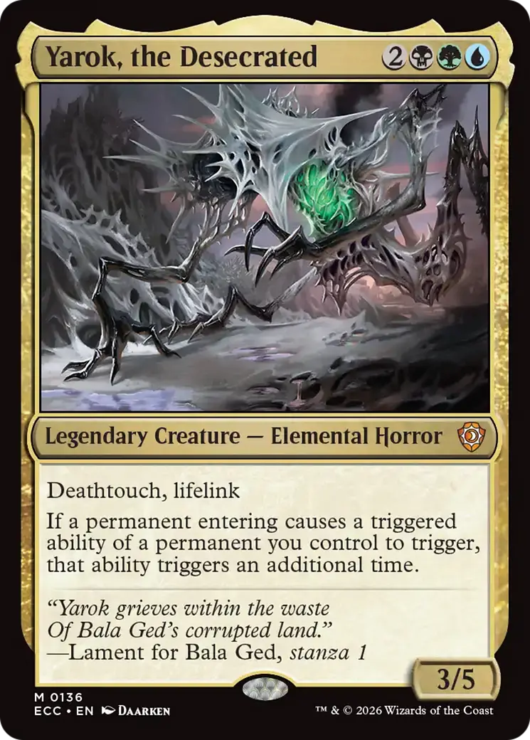 Yarok, The Desecrated [Lorwyn Eclipsed Commander] 1