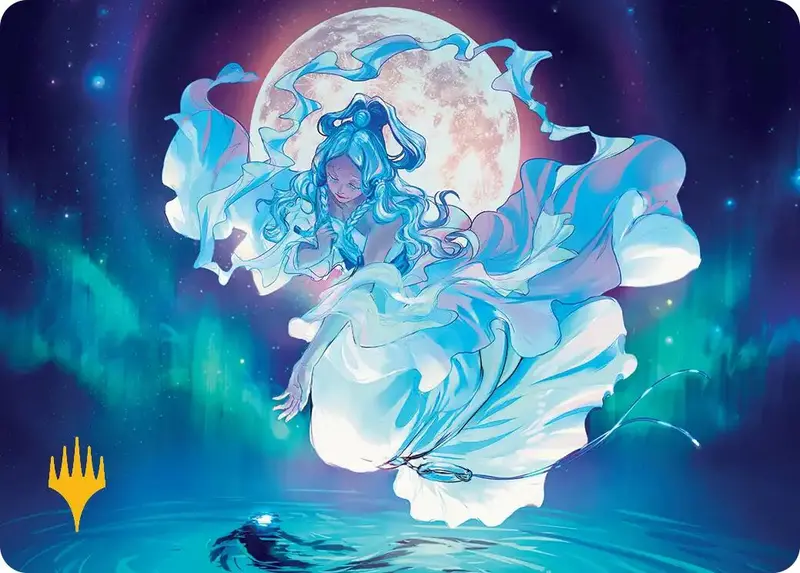 Yue, The Moon Spirit Art Card (Gold-Stamped Planeswalker Symbol) [Avatar: The Last Airbender Art Series] 1