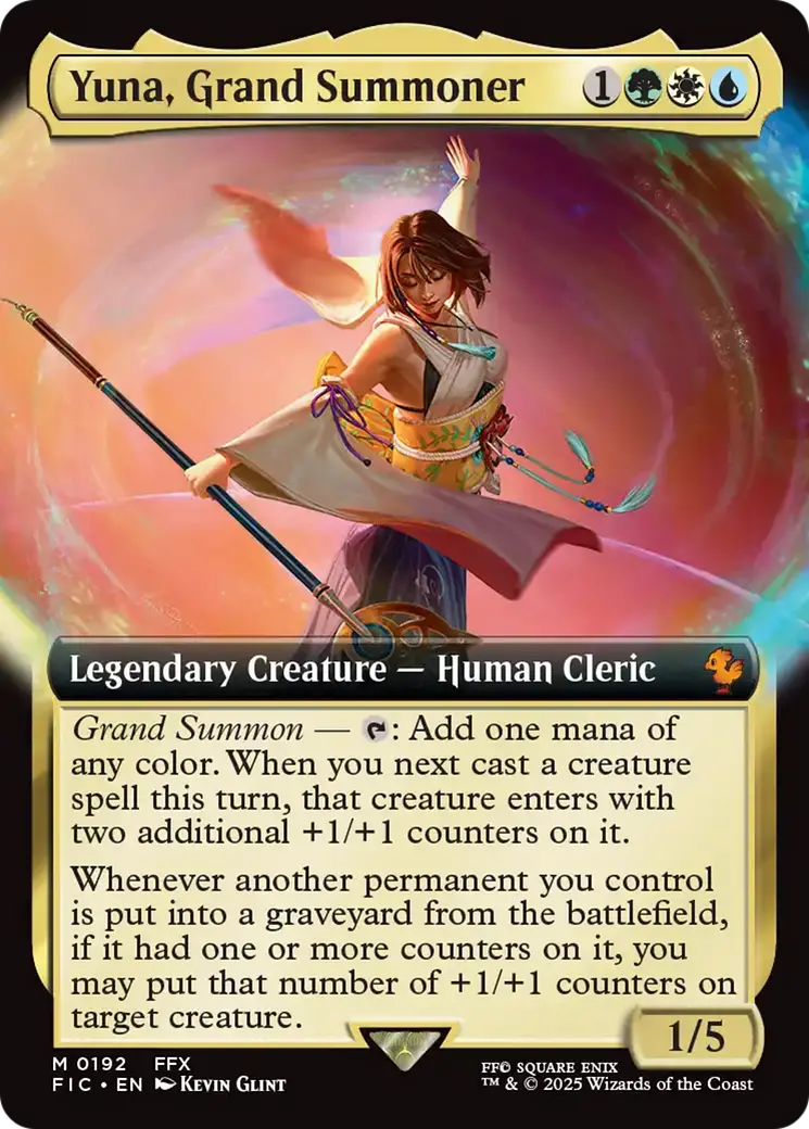 Yuna, Grand Summoner (Extended Art) [Final Fantasy Commander] 1