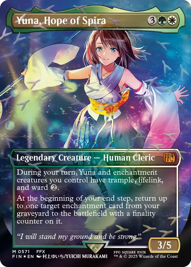 Yuna, Hope Of Spira (Borderless) (Chocobo Track Foil) [Final Fantasy] 1