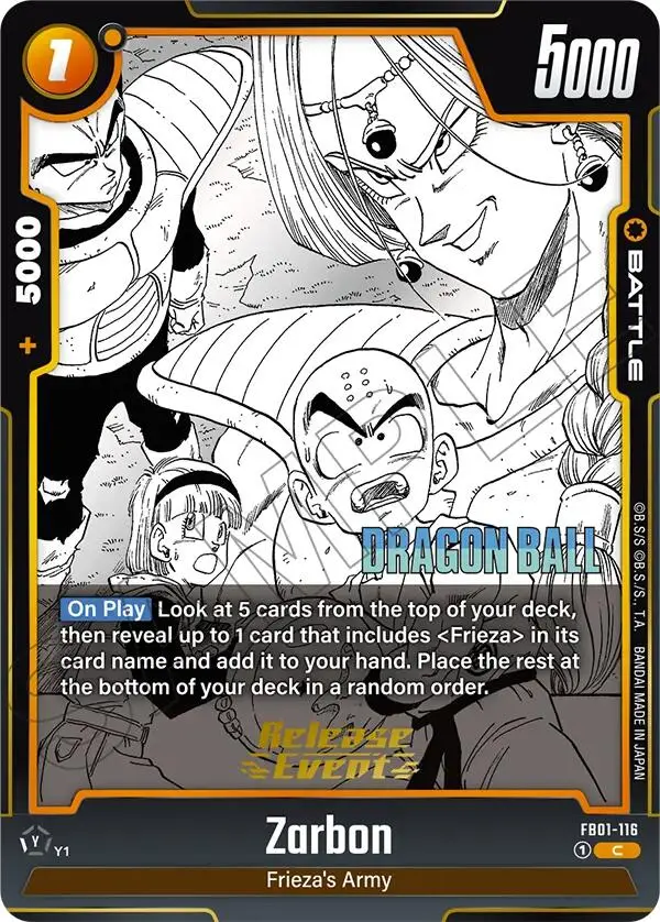 Zarbon (Fb01-116) [Manga Booster 02 Release Event Cards] 1