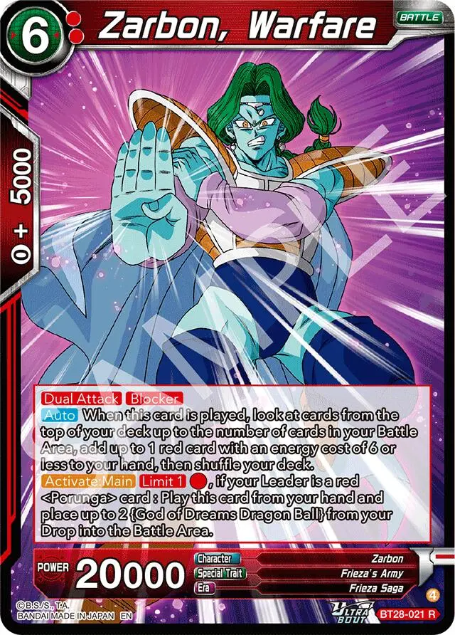 Zarbon, Warfare (Bt28-021) [Prismatic Clash] 1