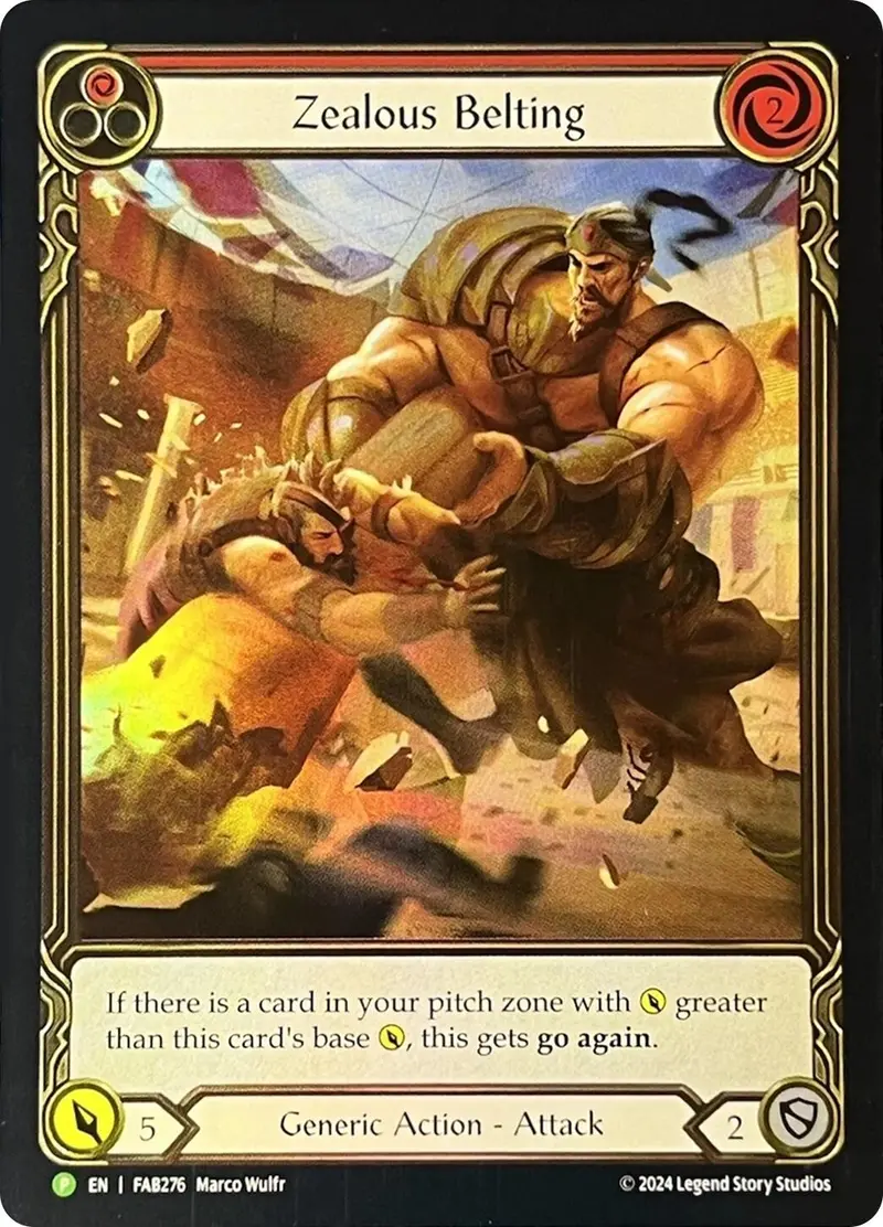 Zealous Belting (Extended Art) [Fab276] (Promo)  Rainbow Foil 1