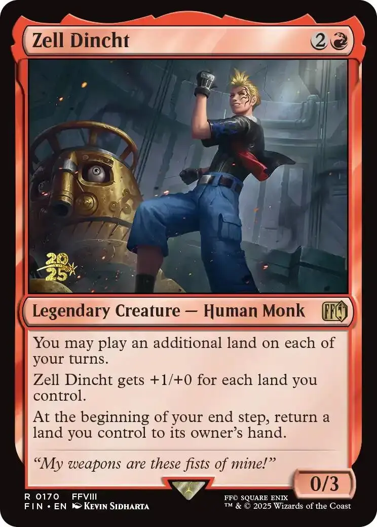 Zell Dincht [Final Fantasy Prerelease Promo] 1