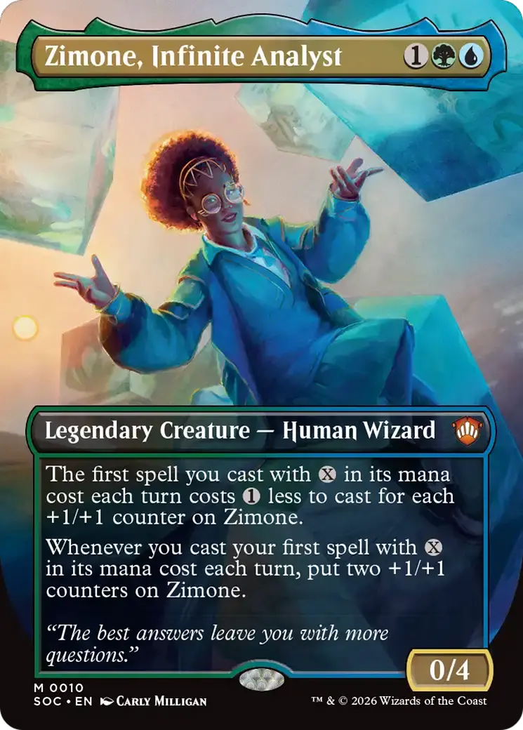 Zimone, Infinite Analyst (Borderless) [Secrets Of Strixhaven Commander] 1