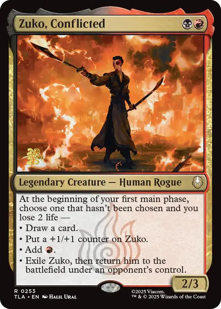 Zuko, Conflicted [Avatar: The Last Airbender Prerelease Cards] 1