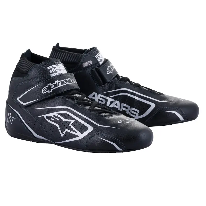 Alpinestars Tech-1T V3 Racing Shoe – Black/Silver, Size 7.5 1