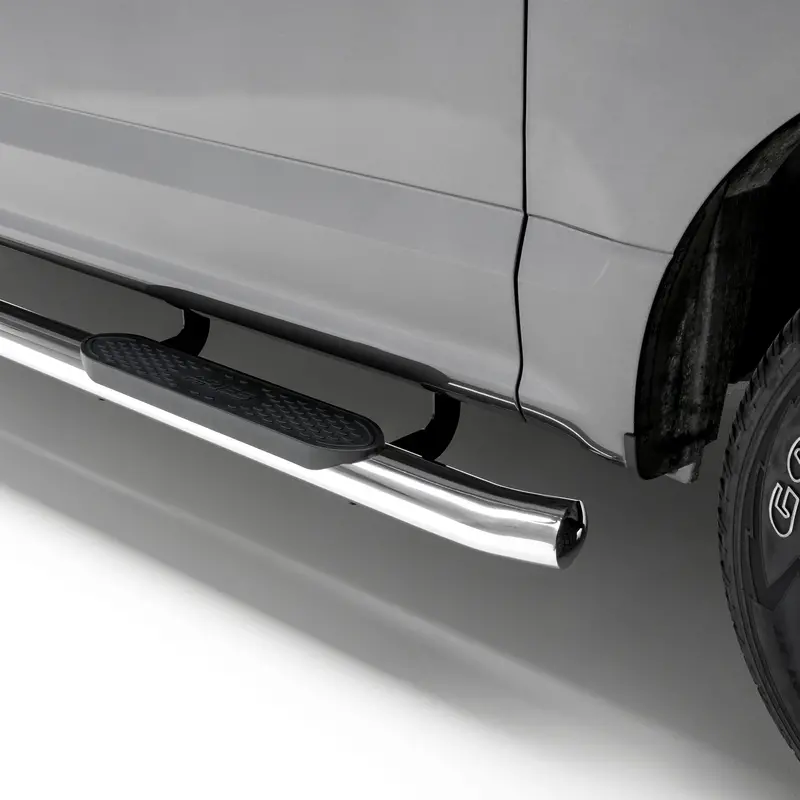 Aries S224045-2 Polished Stainless Steel Oval Side Steps – 4-Inch, Fits Select Chevrolet Silverado & Gmc Sierra 1500/2500/3500 Hd Models 1