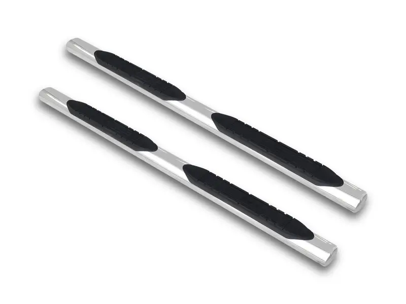 Armordillo Oval Black Side Step Bars – 5" Drop, Fits 1999–2016 Ford Super Duty F-550 Supercab 1