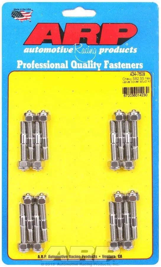 Arp Stainless Steel Valve Cover Stud Kit – 16-Piece, 6-Point Hex (434-7609) 1