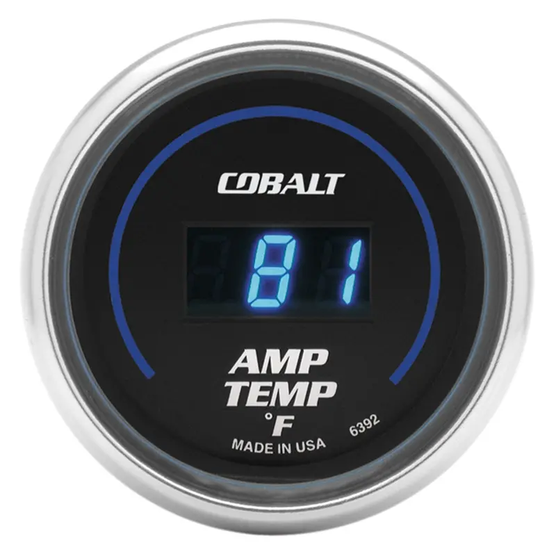 Autometer Digital Stereo Amp Temperature Gauge – 2-1/16", Cobalt Face, 250°F Range (Model 6392) 1