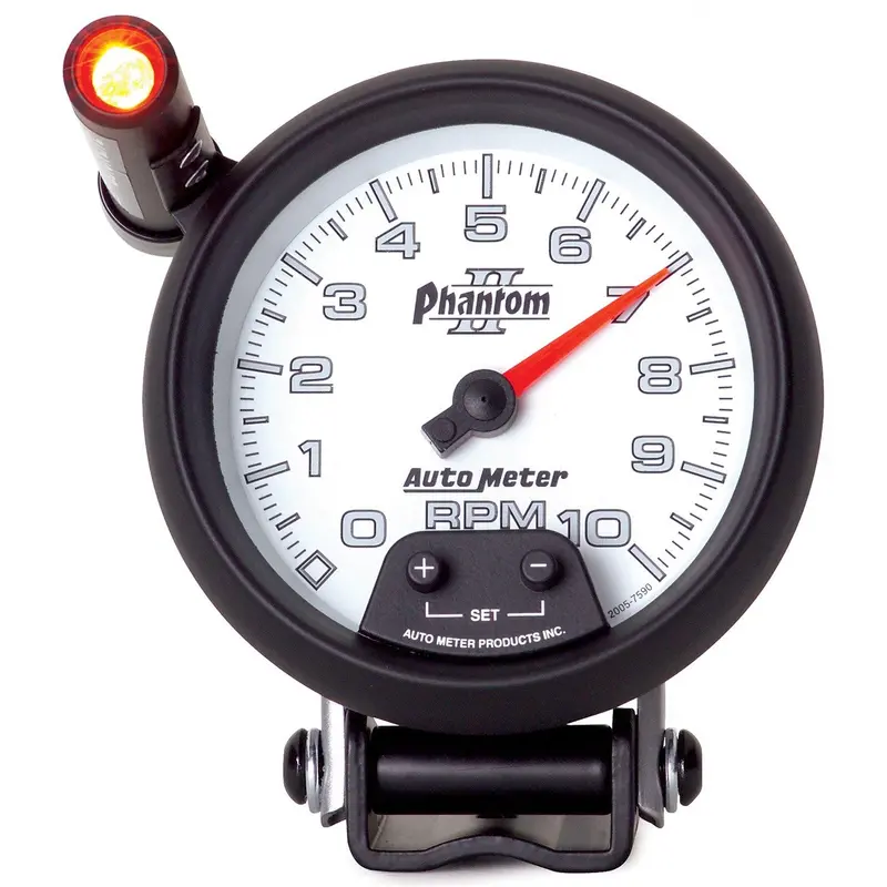 Autometer Phantom Ii 3-3/4-Inch Tachometer – 10,000 Rpm With Pedestal Mount & Quick-Lite Illumination 1