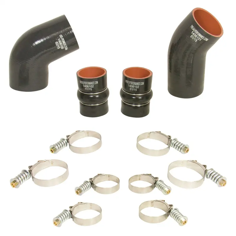 Bd Diesel Intercooler Hose And Clamp Kit – Includes Reinforced Tubes, Boots, And Hd Spring Clamps (1046276) 1