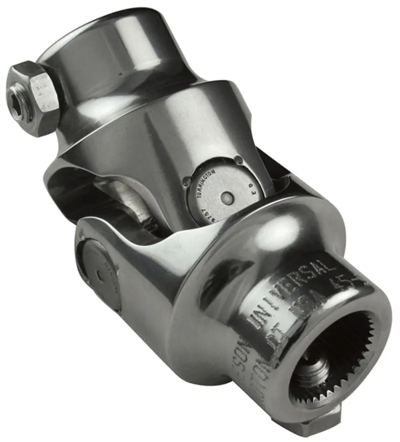 Borgeson 125264 Polished Stainless Steel Steering U-Joint – 1Dd × 3/4 In Smooth Bore 1