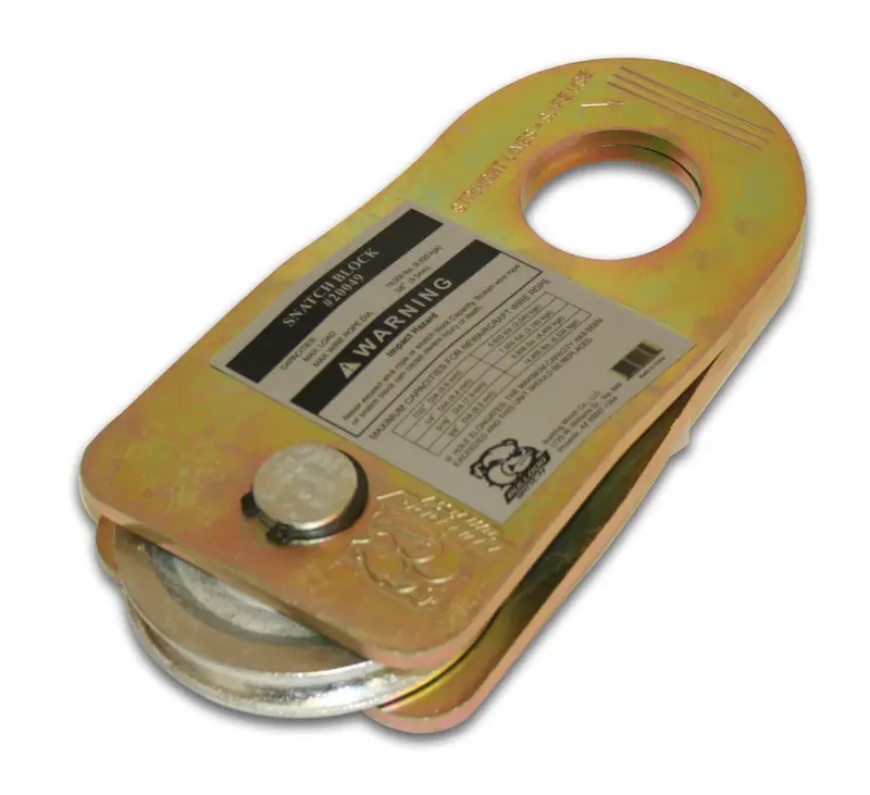 Bulldog Winch 20049 Heavy-Duty Snatch Block – 19,000 Lb Breaking Strength, 8,000 Lb Working Load Limit 1