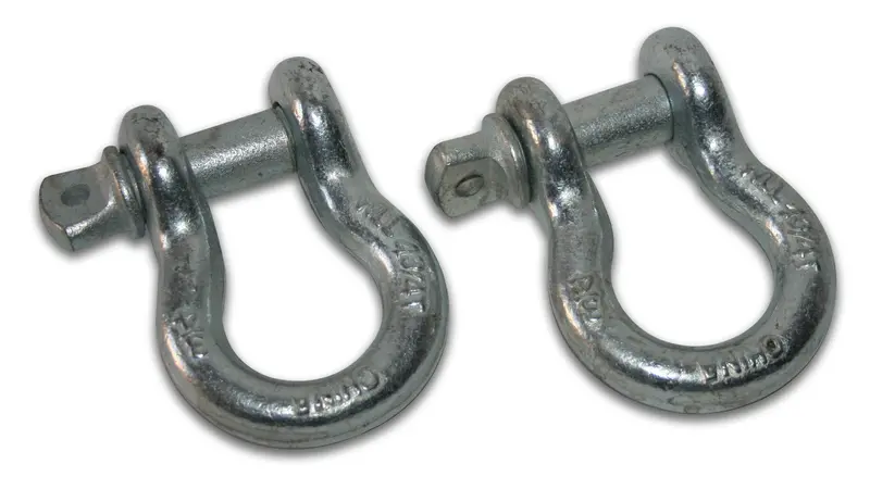 Bulldog Winch 3/4" Bow Shackle – 20020 Silver Zinc-Coated, 9,500 Lb Working Load Limit 1