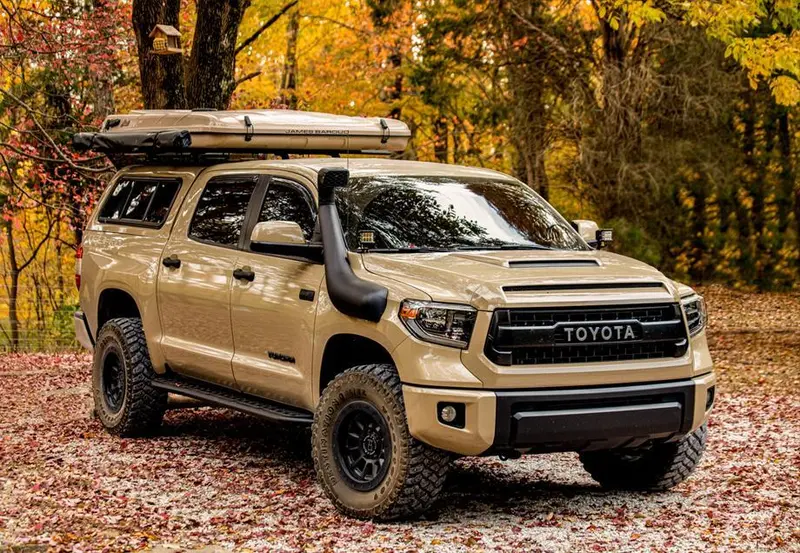 Cali Raised Led Rock Sliders For Toyota Tundra (2014–2021) – Step Edition, No Kick-Out Design, Raw Finish (39302164545578) 1