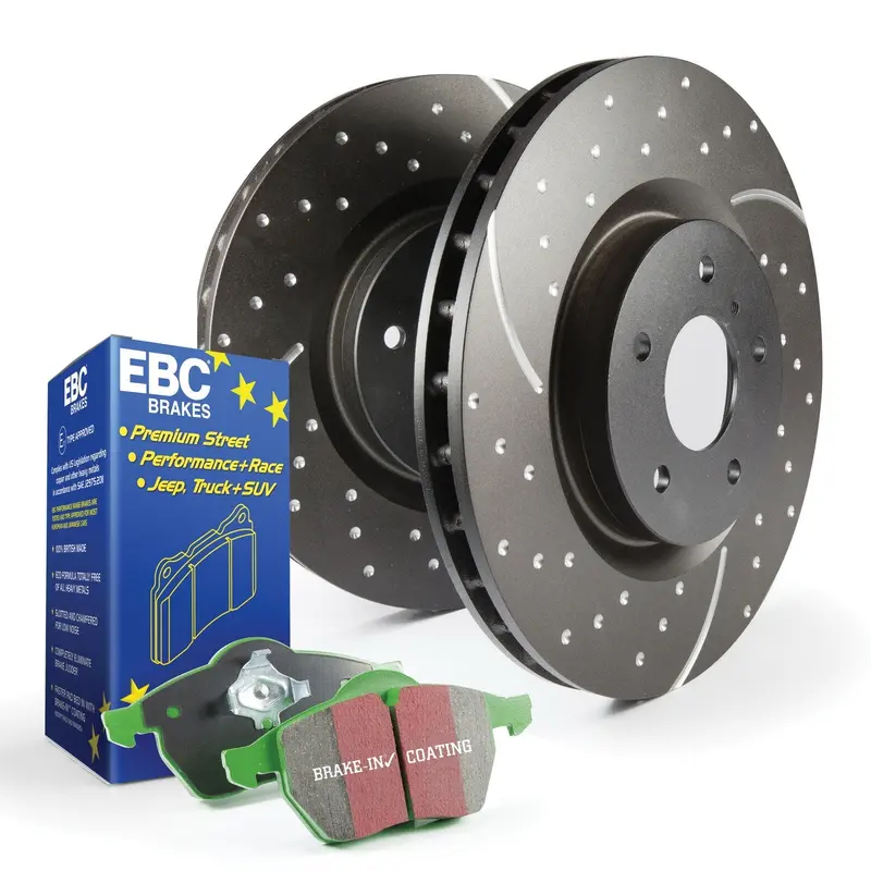 Ebc S10Kf1287 Greenstuff 2000 Brake Kit – Includes Gd Grooved Rotors For Enhanced Stopping Power 1