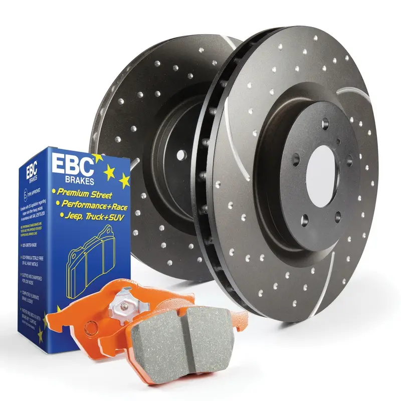 Ebc S8Kf1229 Brake Kit – Orangestuff Pads With Gd Series Slotted Rotors 1