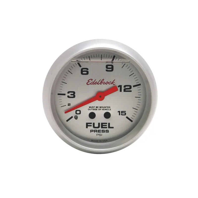 Edelbrock 73828 Mechanical Fuel Pressure Gauge – 0–15 Psi Range 1