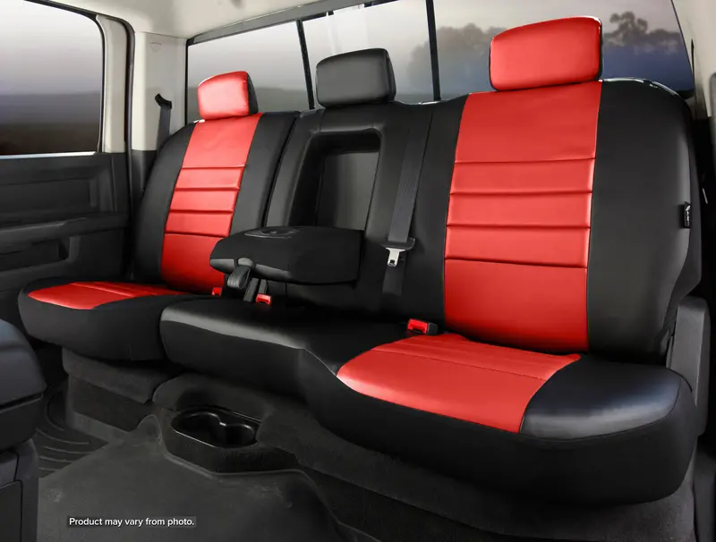 Fia Leatherlite Custom Seat Covers – Premium Red Vinyl And Fabric Interior Protection 1