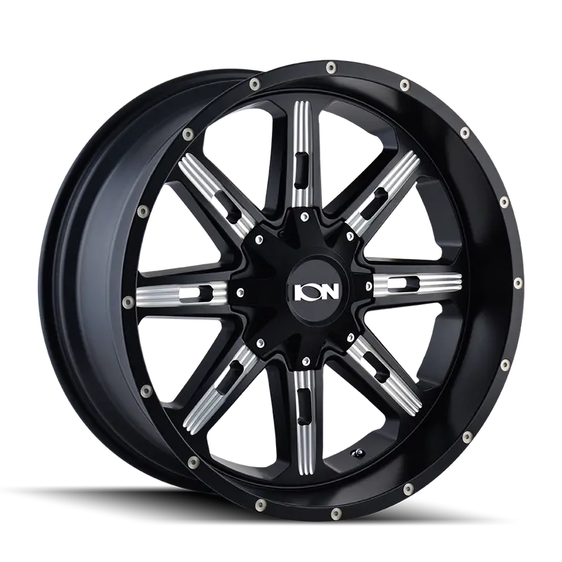 Ion 184-2937M 184 (184) Satin Black/Milled Spokes 20X9 6-135/6-139.7 0Mm 108Mm 1