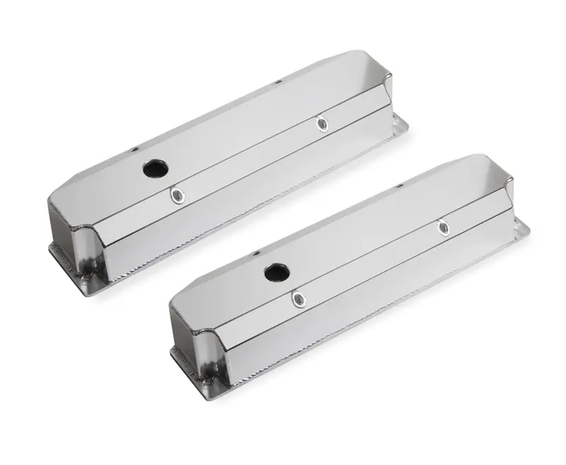 Mr. Gasket 6864G Aluminum Valve Covers – Long-Bolt Design, Natural Finish, Sold As A Pair 1