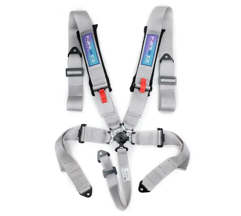 Nrg Innovation Sbh-B6Pcsl 5-Point Camlock Racing Harness With Silver Hardware And Sfi 16.1-Certified Pads 1