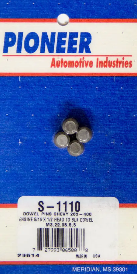Pioneer Sbc Dowel Pin Kit – Four-Piece Alignment Hardware For Small-Block Chevy Engines (S-1110) 1