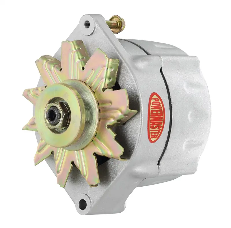 Powermaster Smooth Look™ 150-Amp Alternator – 12Si Style, 100 Rpm Idle Output, Natural Finish (47297) 1