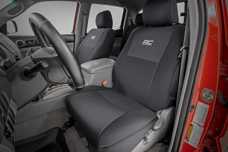 Rough Country Seat Covers – Front & Rear Crew Cab For Toyota Tacoma (2005–2015), 2Wd/4Wd 1