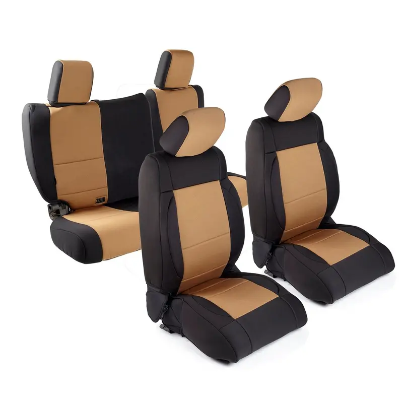 Smittybilt 471625 Neoprene Seat Cover 13-18 Wrangler Jk 4 Dr Set Front/Rear Tan Smittybilt 1