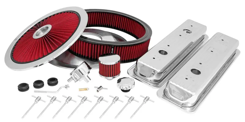 Spectre 5432 Complete Engine Dress-Up Kit – Chrome Accents And Protective Covers 1