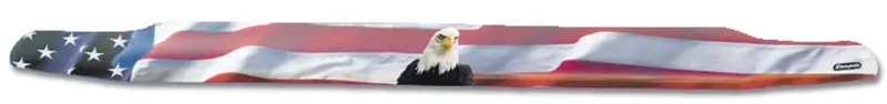 Stampede 3012-30 Vigilante Hood Protector – Premium Matte Black With American Flag & Eagle Graphic 1