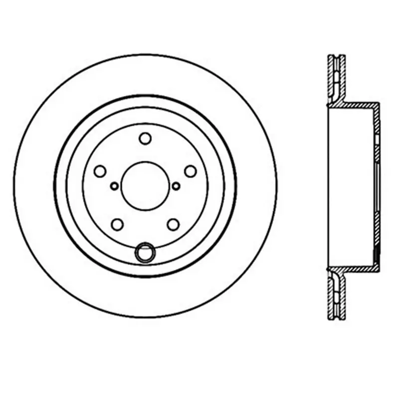 Stoptech 126.47030Sl Sport Slotted Rear Left Brake Rotor 1