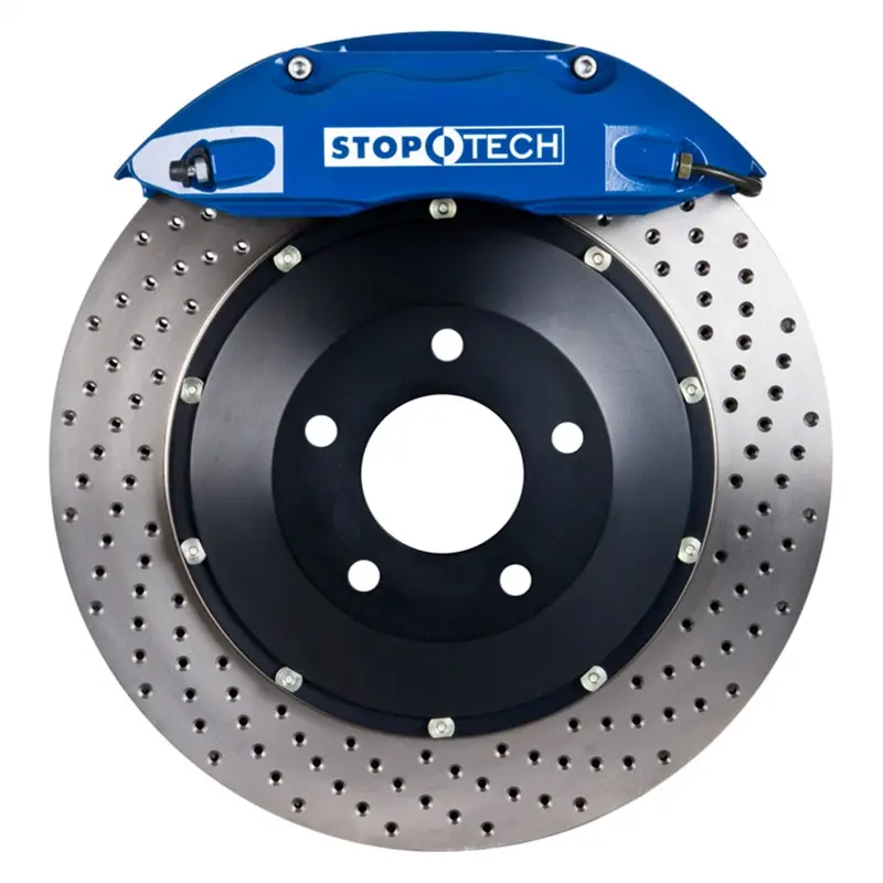 Stoptech Front Big Brake Kit – 2-Piece Slotted Rotors With Caliper Mounts (Model 83.561.4700.22) 1