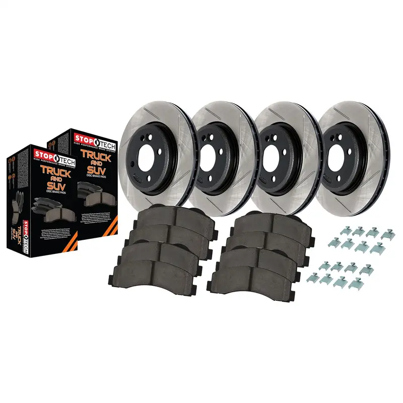 Stoptech Truck Axle Pack – 4-Wheel Slotted Brake Kit 1