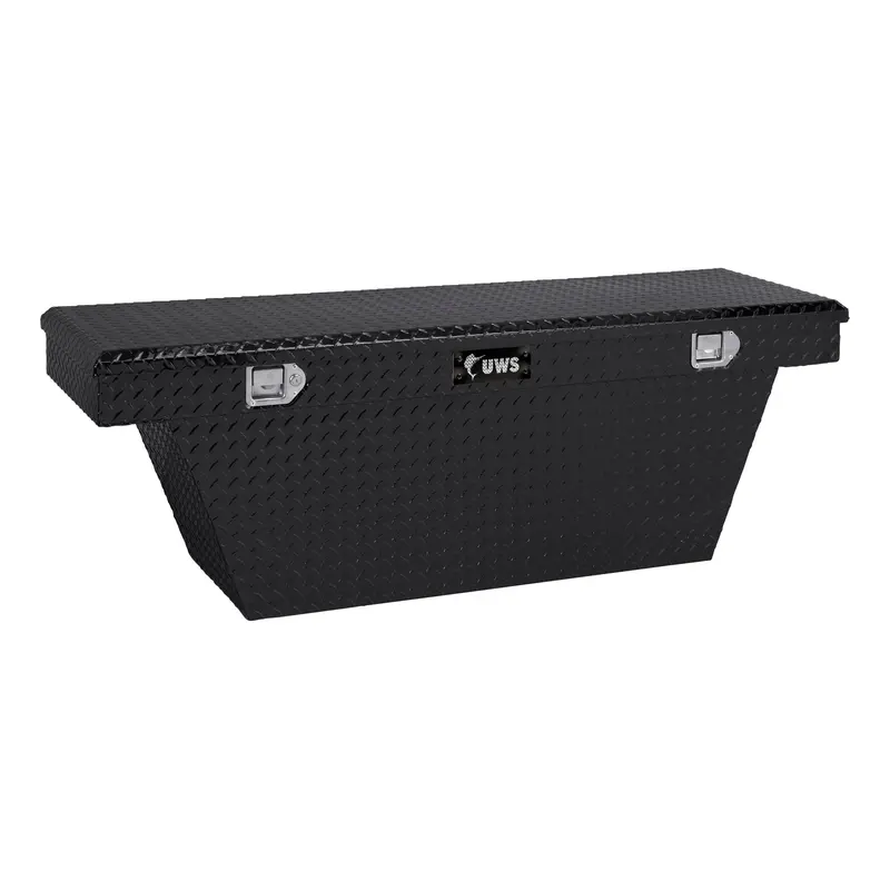 Uws Tbsd-63A-Blk Gloss Black Angled Truck Tool Box – 63" Deep, Aluminum Construction, Ltl Shipping 1